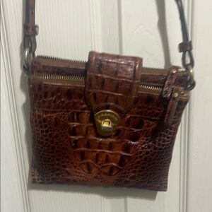 Brahmin Brown Crocodile Embossed Women's Bag